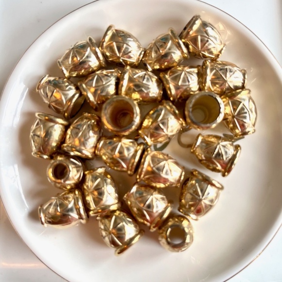 As Low As $2 Gold Cone CCB Big Hole Beads 14mm x 12mm (25) - Picture 2 of 3